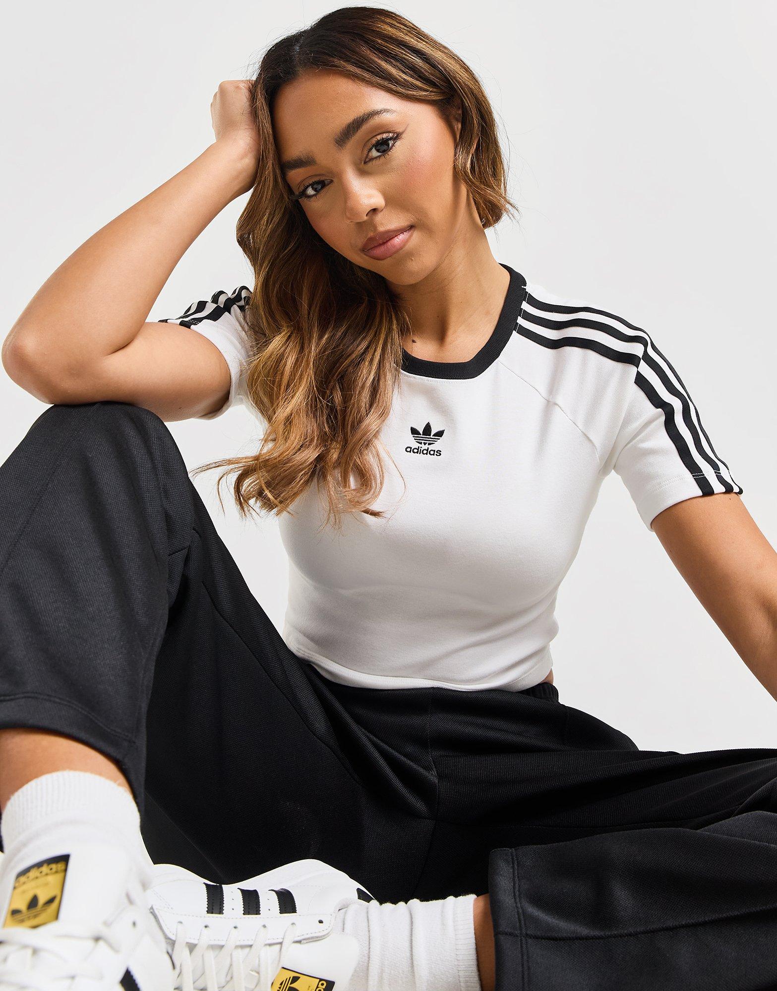 【ADIDAS】3S Baby Tee - White / IP0662 ADIDAS T-SHIRT 3 S BABY TEE IP0662 | kolor Biały ▷ Damskie
