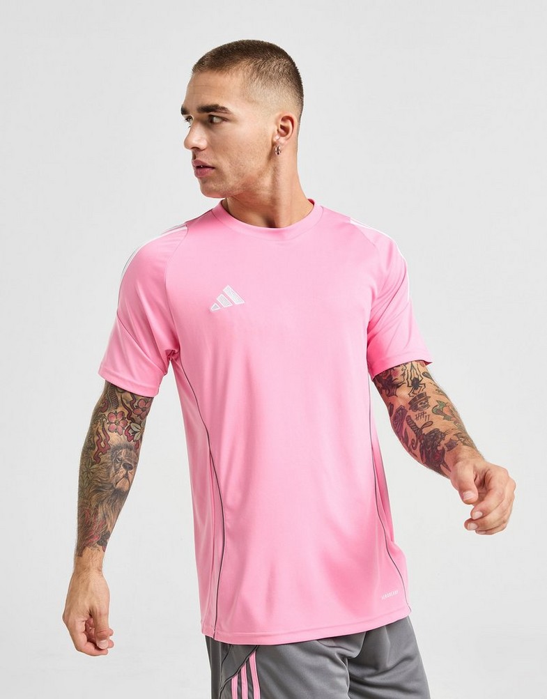 Koszulka, t-shirt męski ADIDAS T-SHIRT TIRO24 JSY IX0407 Różowy