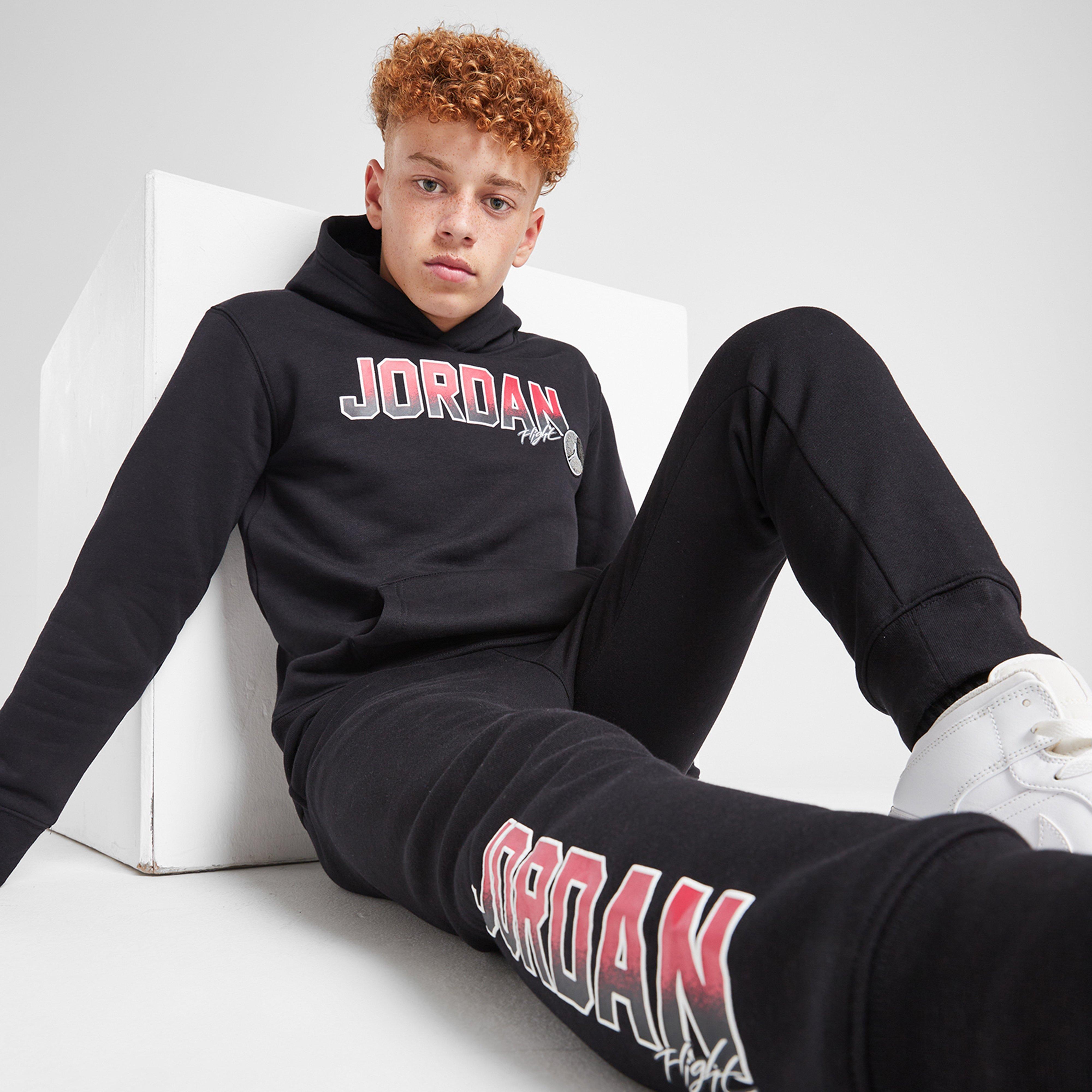 Hanorac pentru copii JORDAN BLUZĂ CU GLUGĂ COLG PATCH OH BLK/RD B