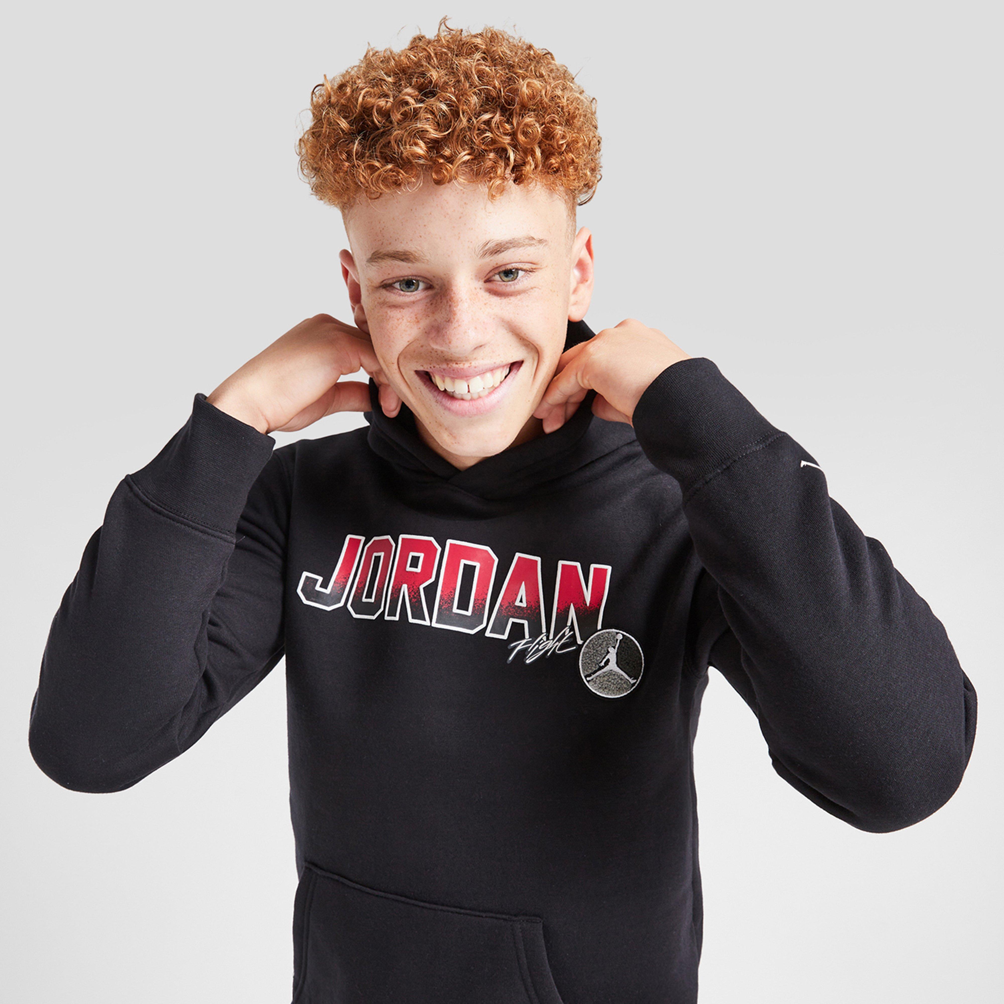 Hanorac pentru copii JORDAN BLUZĂ CU GLUGĂ COLG PATCH OH BLK/RD B