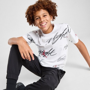 Tricou pentru copii JORDAN TRICOU FLIGHT AOP TEE WT/BLK/RD B