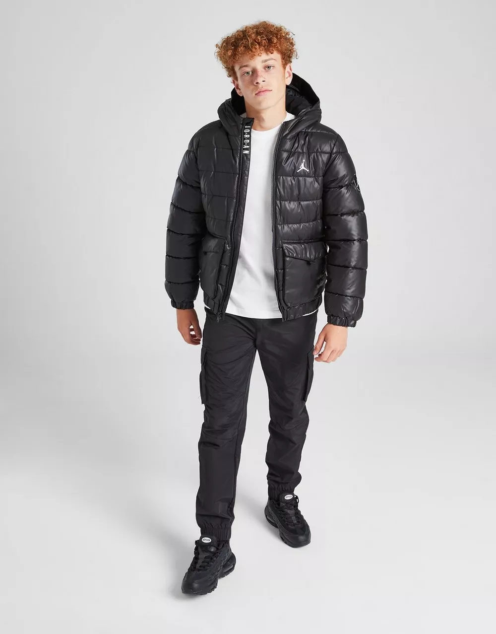 NikeHad JORDAN КУРТКА ЗИМОВА JMPMN PAD JKT BLK/GRY B, фото 1 з 6