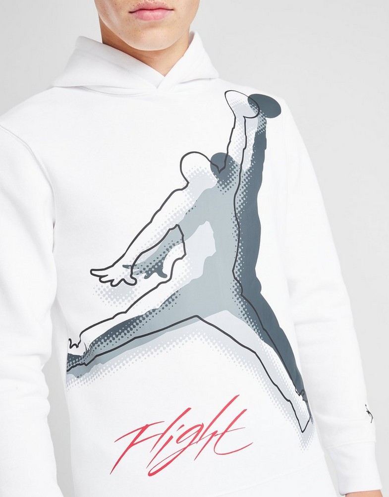 Дитячі кофти JORDAN КОФТА З КАПЮШОНОМ FLIGHT OUTLINE OH WHT/RD B 95D437-001 Білий