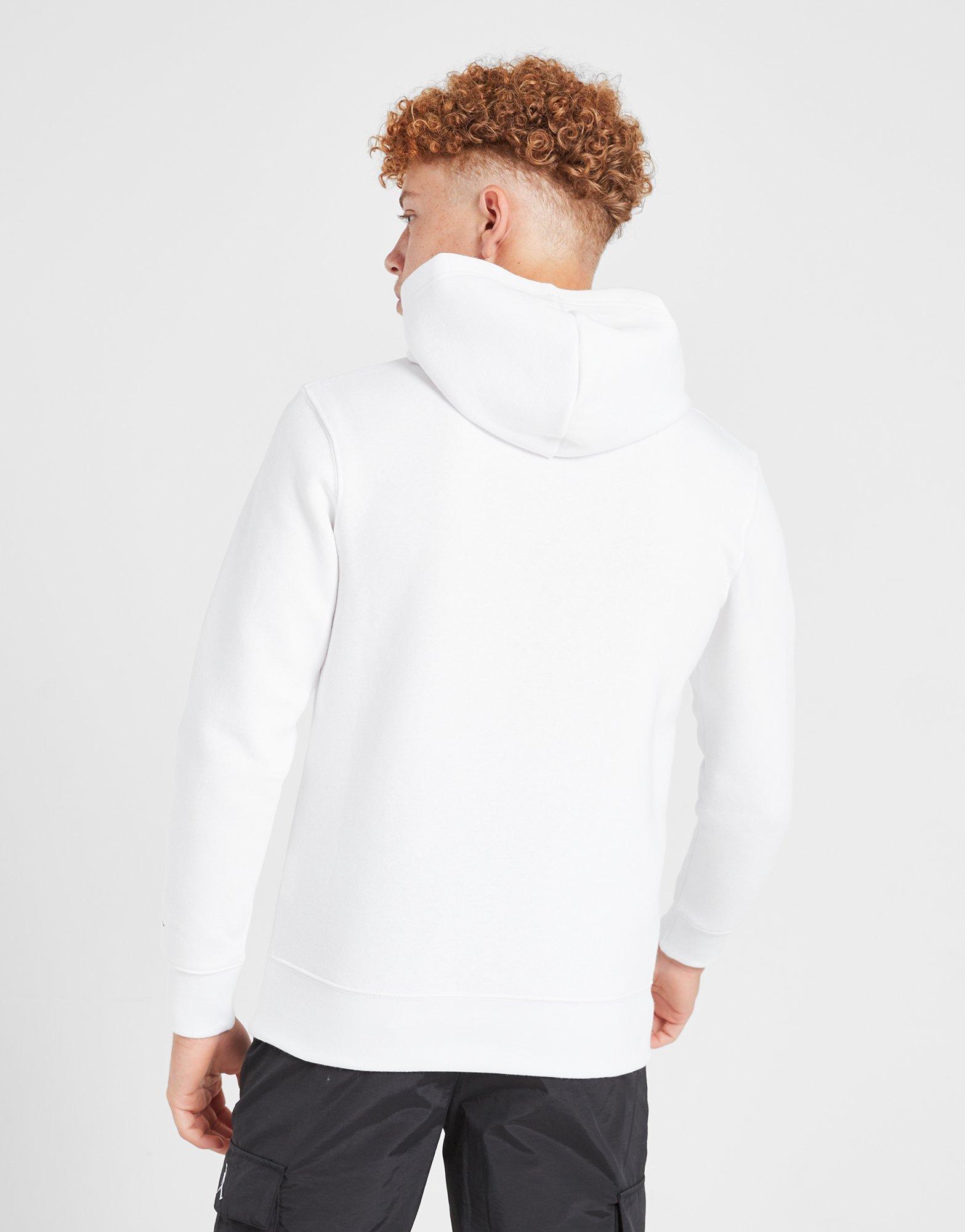 Detská mikina JORDAN MIKINA S KAPUCÍ FLIGHT OUTLINE OH WHT/RD B 95D437-001 Bílá