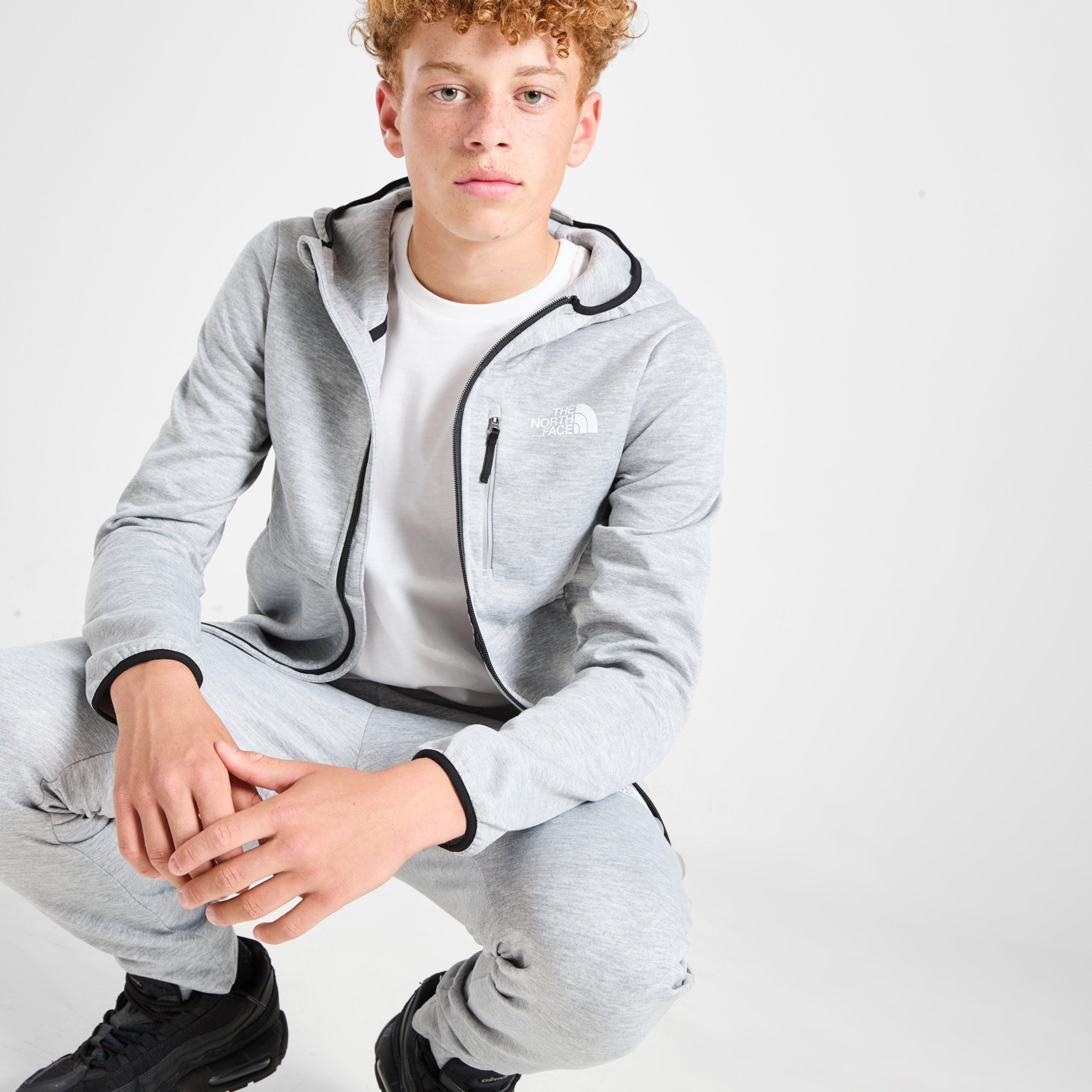 Detská mikina THE NORTH FACE MIKINA S KAPUCÍ TEK FZ DGH