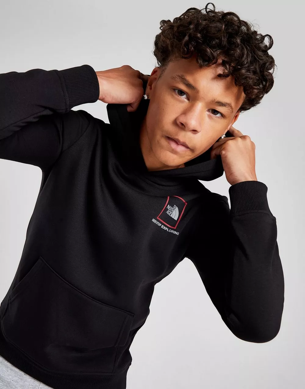 THE NORTH FACE КОФТА З КАПЮШОНОМ BOX HD BLACK/REF, фото 1 з 5