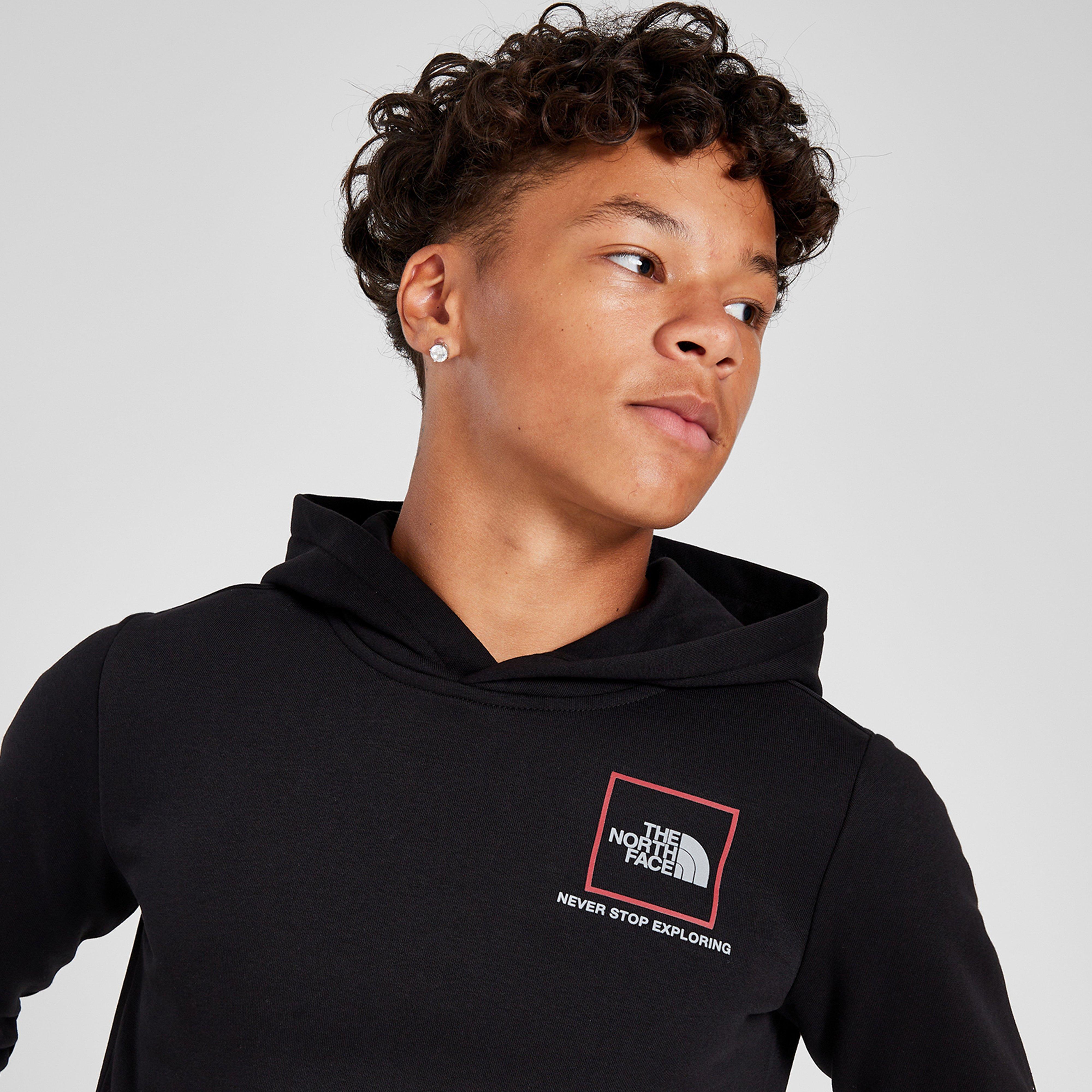 Detská mikina THE NORTH FACE MIKINA S KAPUCÍ BOX HD BLACK/REF