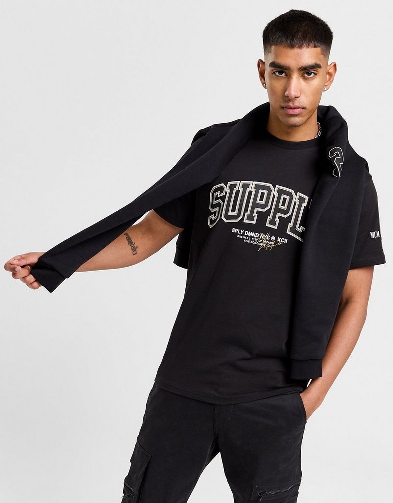 Чоловічі футболки SUPPLY & DEMAND ФУТБОЛКА RING TEE BLK SUPTM17001007 Чорний