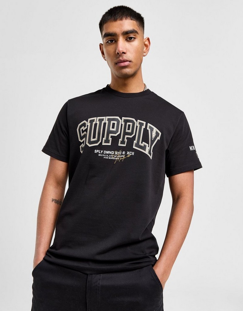 Férfi póló SUPPLY & DEMAND PÓLÓ RING TEE BLK