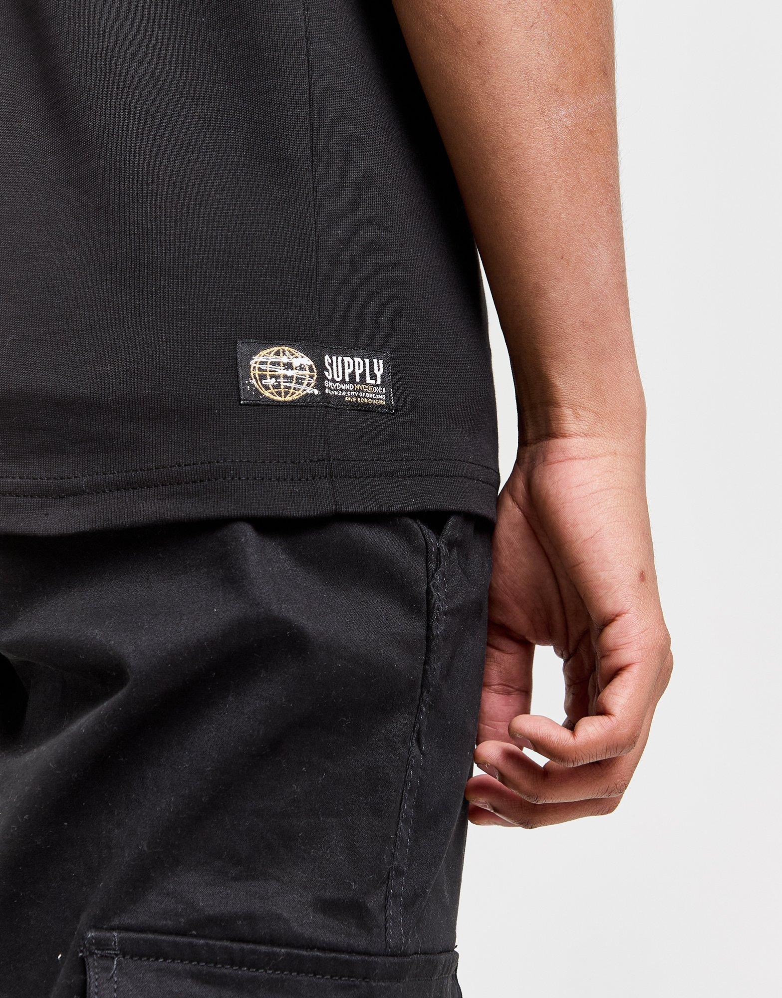 Muški T-shirt SUPPLY & DEMAND T-SHIRT RING TEE BLK SUPTM17001007 crna