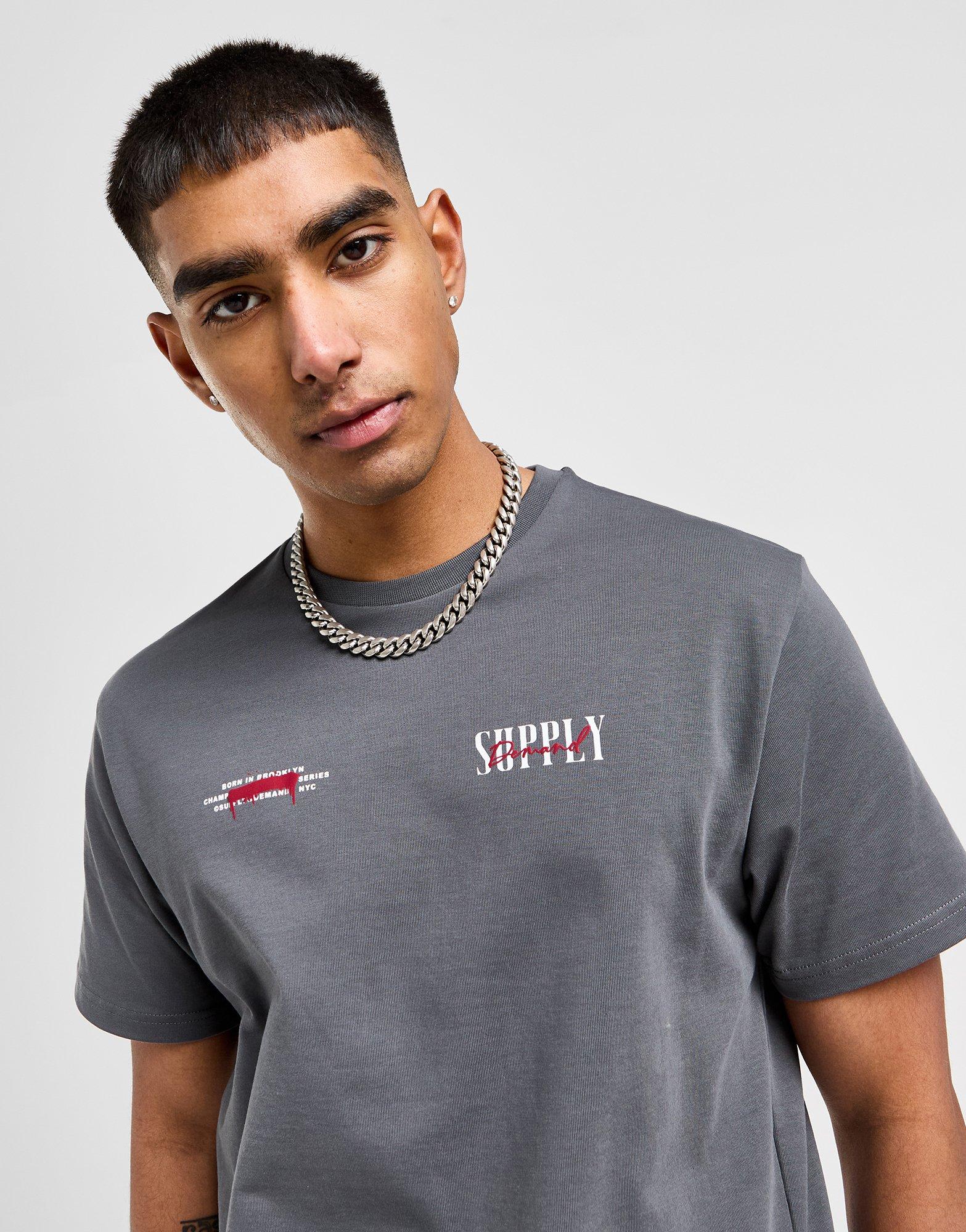 Vyriški marškiniai SUPPLY & DEMAND MARŠKINĖLIAI FUSA TEE IGT SUPTM17077014 Pilka