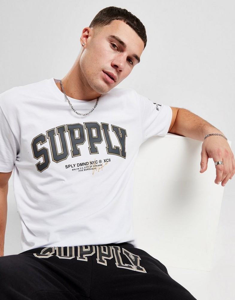 Férfi póló SUPPLY & DEMAND PÓLÓ RING TEE WHT