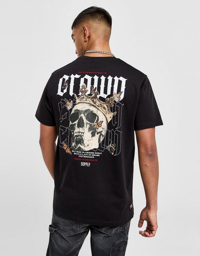 Koszulka, t-shirt męski SUPPLY & DEMAND T-SHIRT CORONA TEE BLK SUPTM16993007 Czarny
