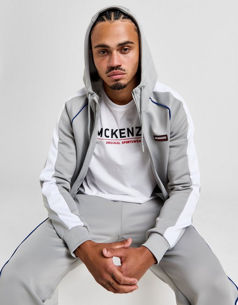 Bluza męska MCKENZIE BLUZA ROZPINANA Z KAPTUREM MEDLEY PLY FZ MCKTM16113160 Szary