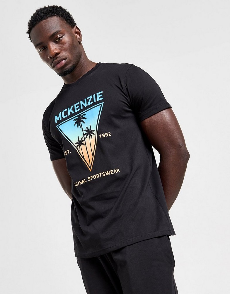 Komplet dresowy męski MCKENZIE KOMPLET HILLS TEE/SHT SET BLK