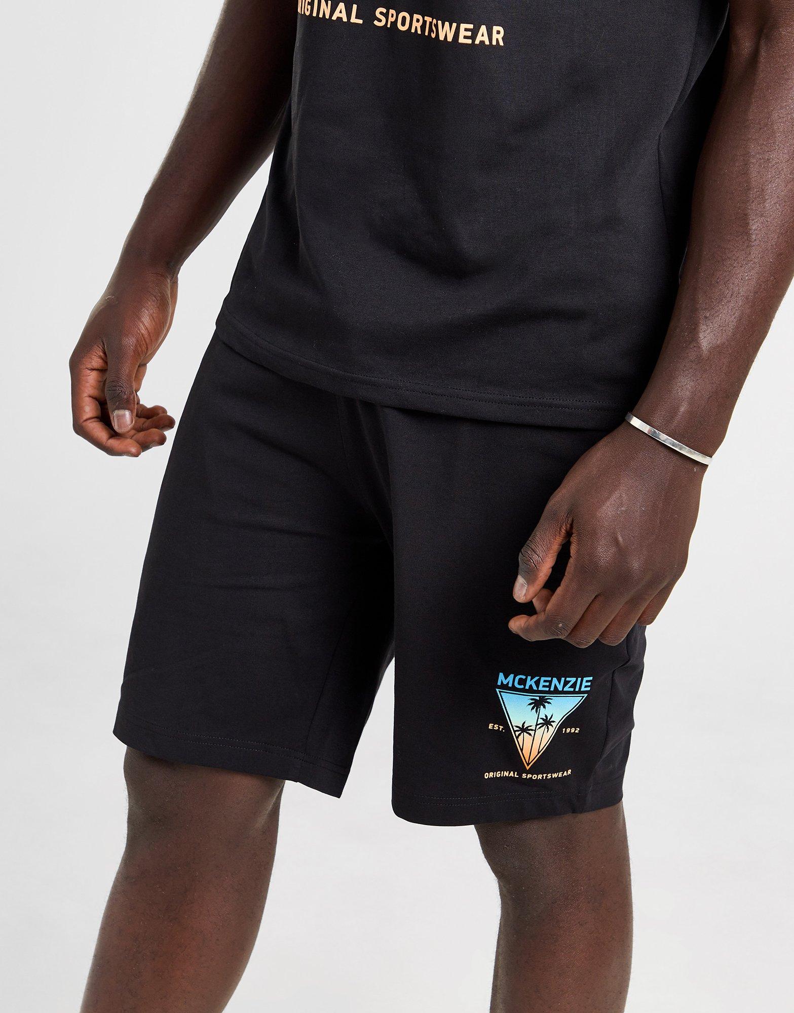 Vyriška sportiniai kostiumai MCKENZIE KOMPLEKTAS HILLS TEE/SHT SET BLK MCKTM16368007 Juoda