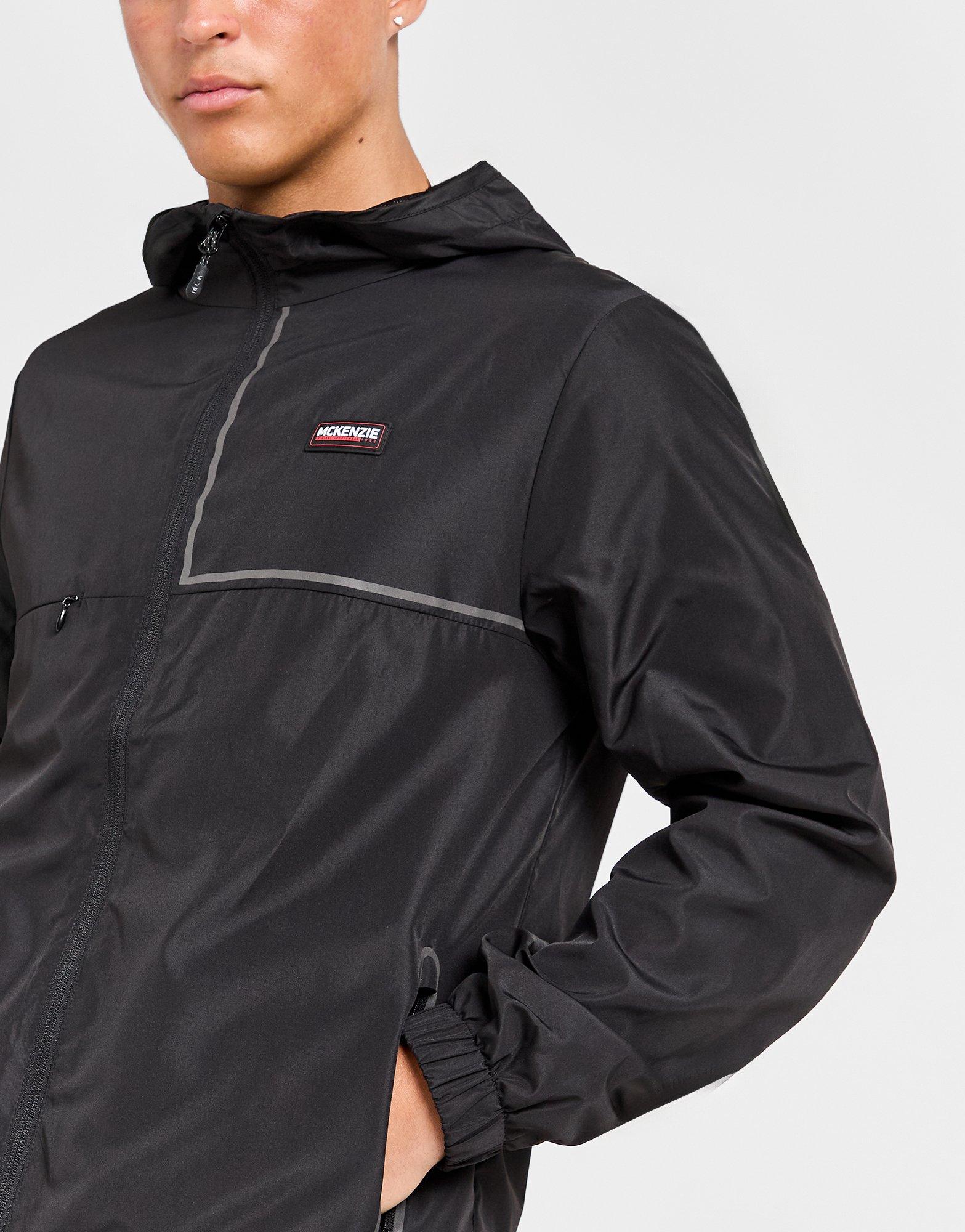 Férfi pulóverek MCKENZIE PULÓVER KAPUCNIS CASTLE WVN JKT BLK-BLK MCKTM16359007 Fekete