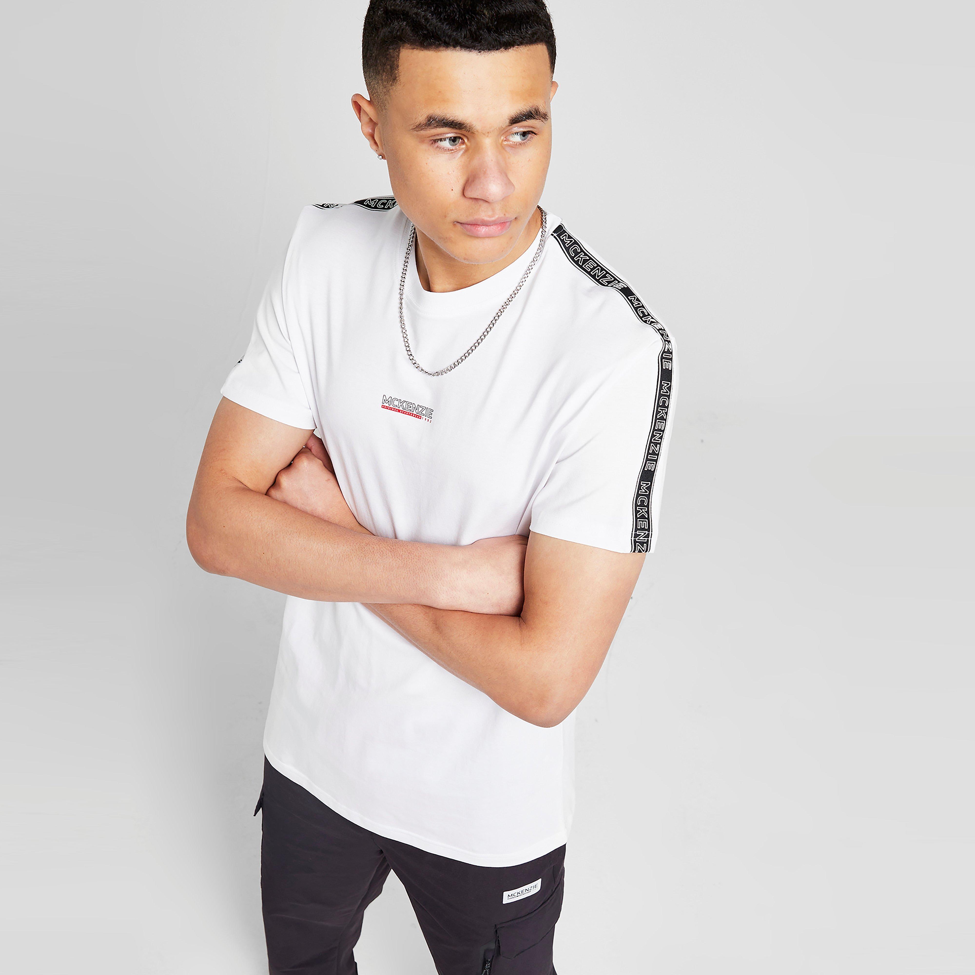 Koszulka, t-shirt męski MCKENZIE T-SHIRT ESS TAPE TEE WHT-WHT