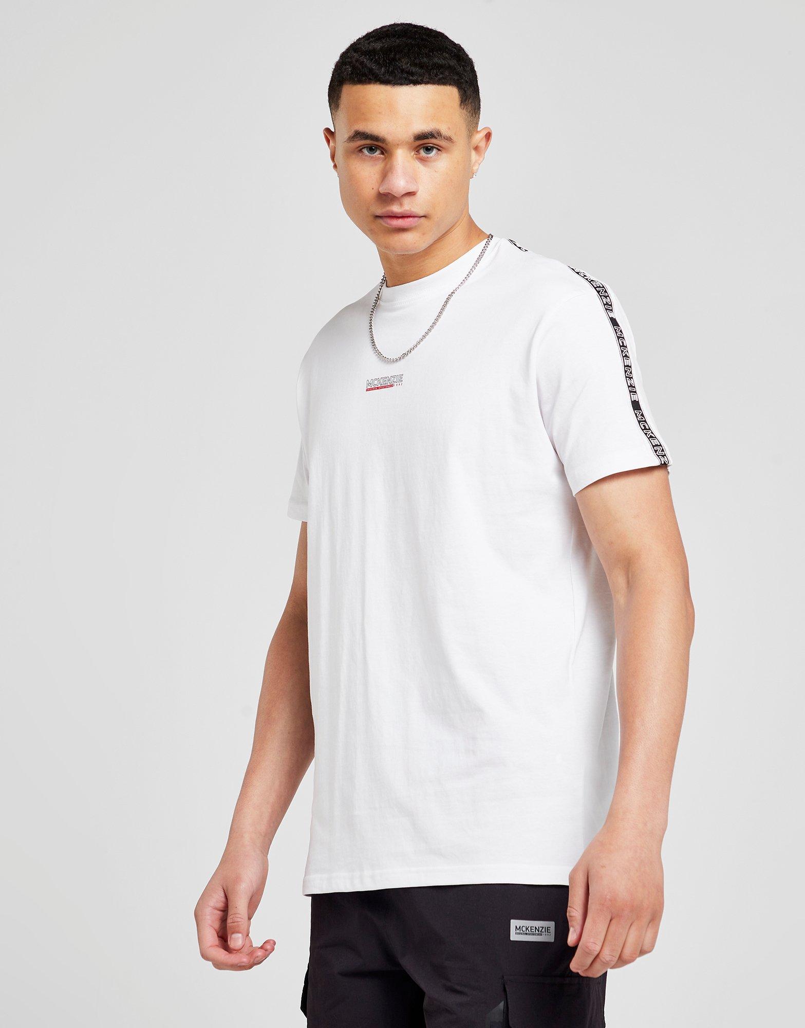 Tricou pentru bărbați MCKENZIE TRICOU ESS TAPE TEE WHT-WHT MCKTM16308010 Alb