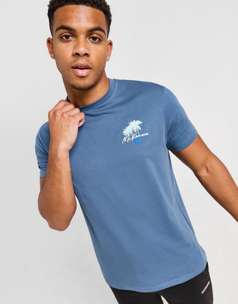Koszulka, t-shirt męski MCKENZIE T-SHIRT HORIZON TEE BSA MCKTM16344165 Niebieski