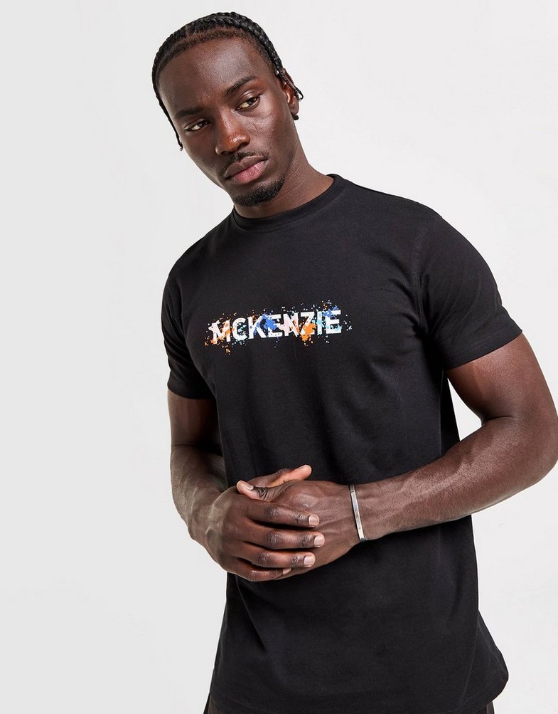 Koszulka, t-shirt męski MCKENZIE T-SHIRT SPLATTER TEE BLK