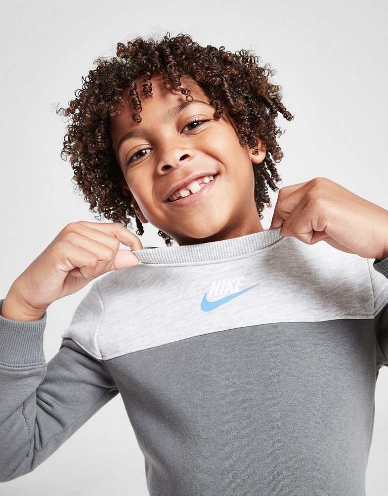 Детски анцуг NIKE КОМПЛЕКТ C/B FUTRA CRW ST GRY B 86M402-M19 Сив