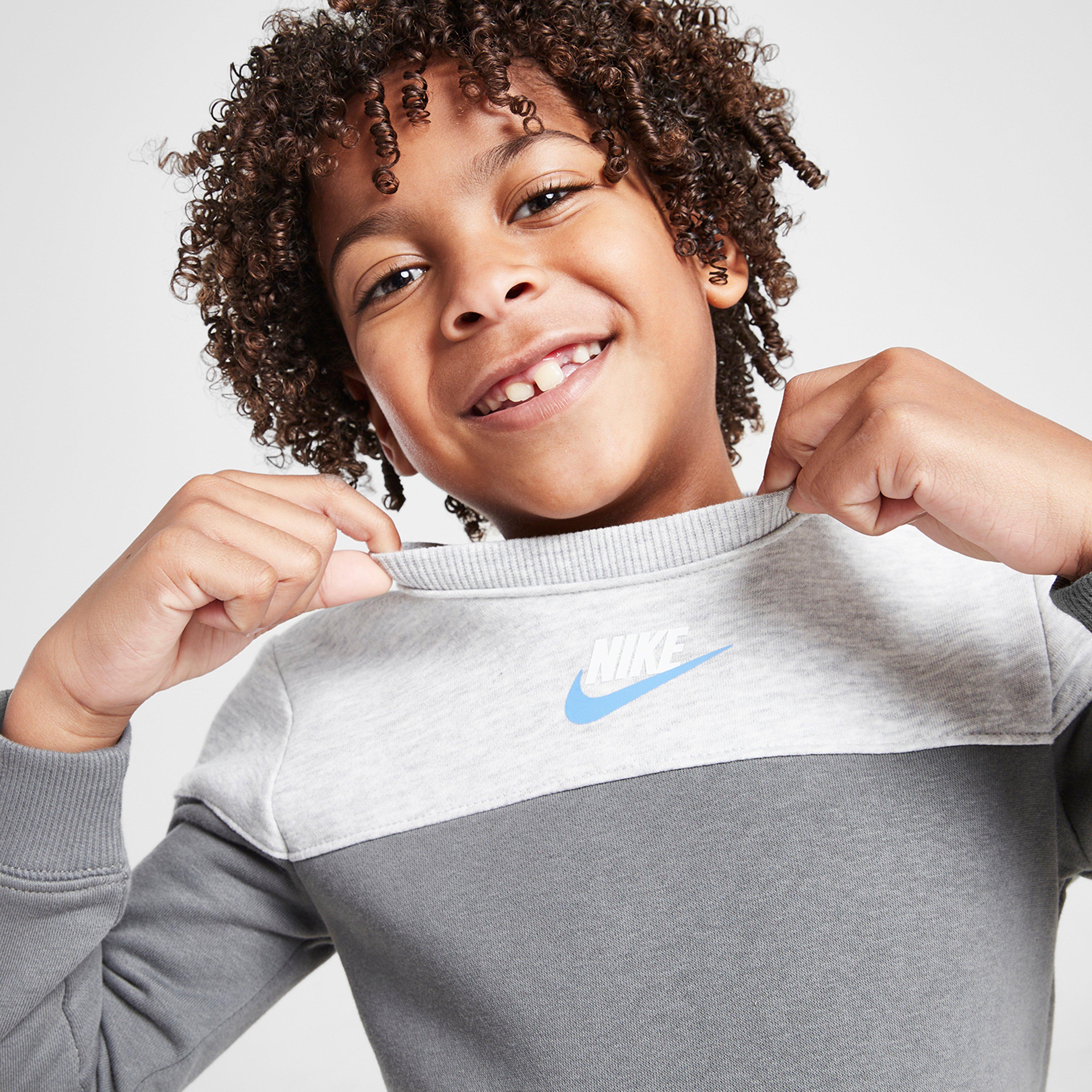 Dětská tepláková souprava NIKE SOUPRAVA C/B FUTRA CRW ST GRY B