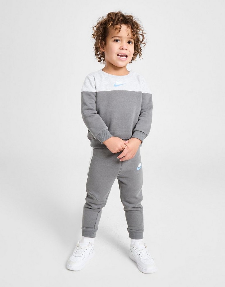 Komplet dresowy dziecięcy NIKE KOMPLET C/B FUTRA CRW ST GRY B