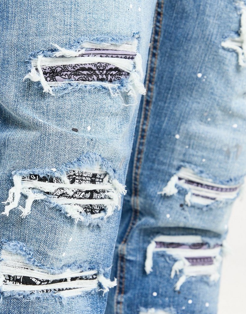 Męskie SUPPLY & DEMAND SPODNIE SCOOT JEANS SUPTM17105740 Niebieski