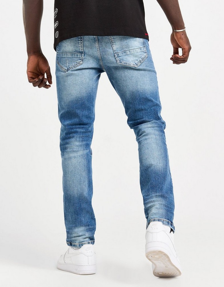 Męskie SUPPLY & DEMAND SPODNIE SCOOT JEANS SUPTM17105740 Niebieski