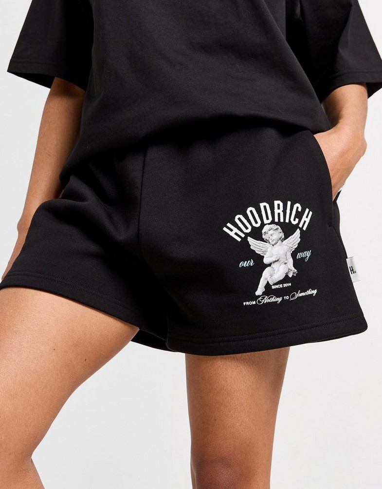 Krótkie spodenki, szorty damskie HOODRICH SZORTY GLOW FLC SHORT BLK