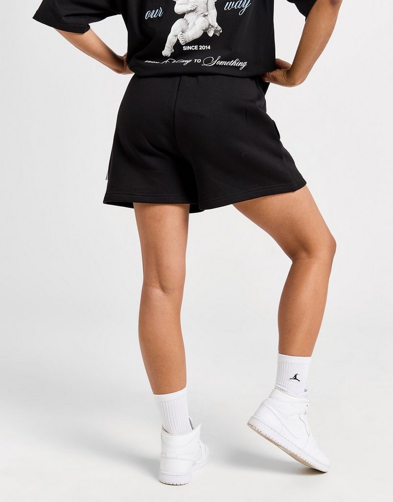 Krótkie spodenki, szorty damskie HOODRICH SZORTY GLOW FLC SHORT BLK