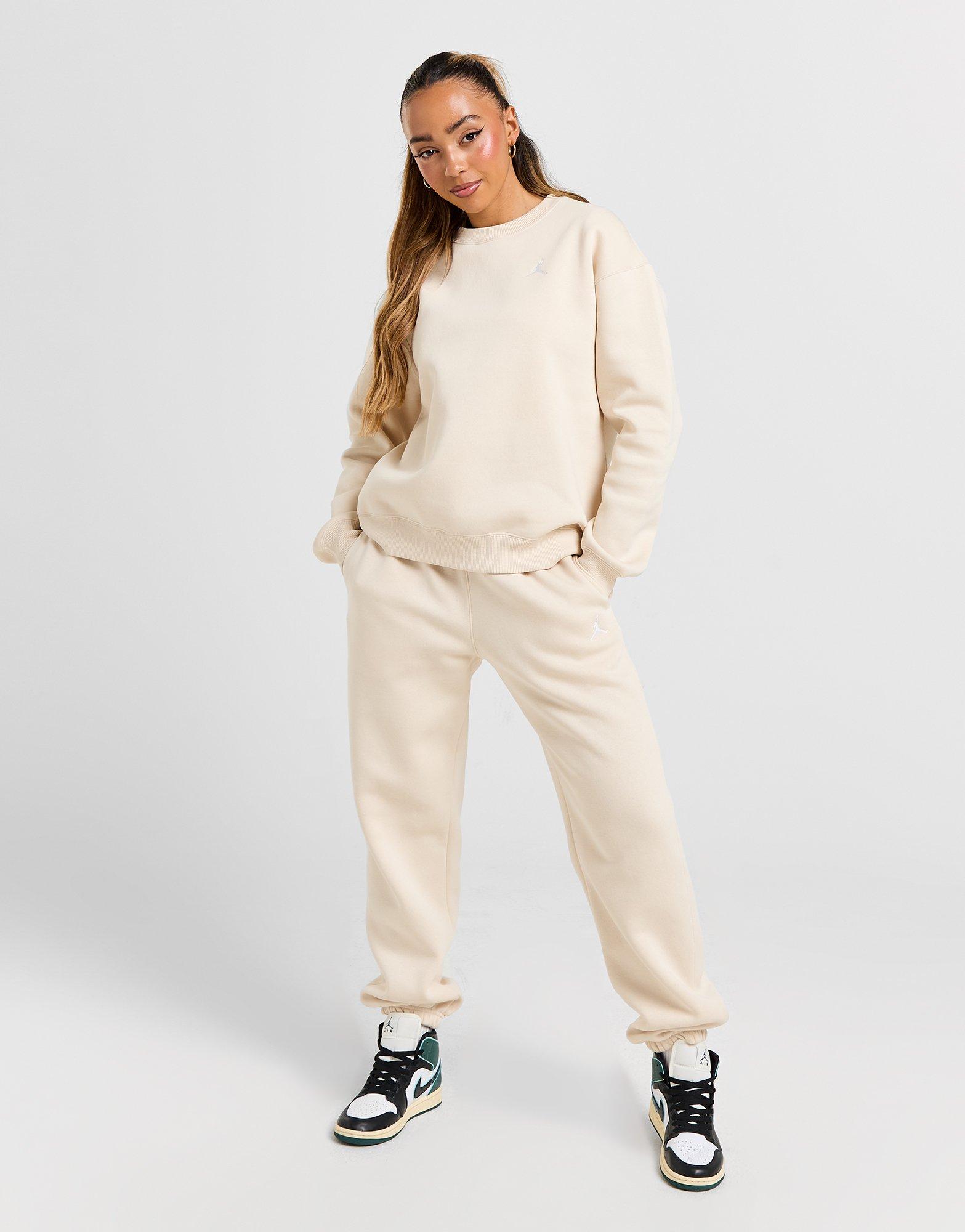 Bluza damska BLUZA W JORDAN BRKLN FLC CREW 24 FV7074-203 Beżowy