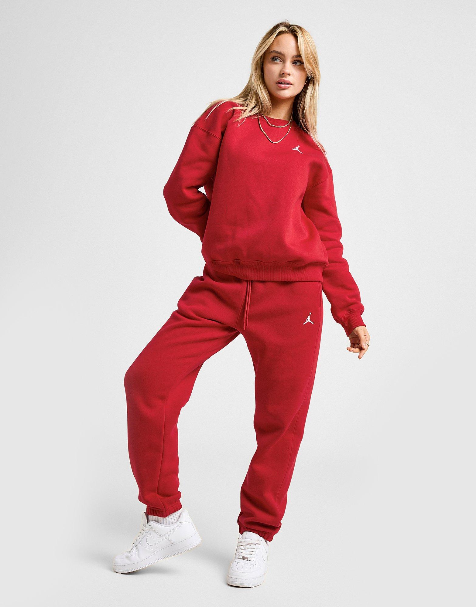 Női pulóver PULÓVER W JORDAN BRKLN FLC CREW 24 FV7074-687 Piros
