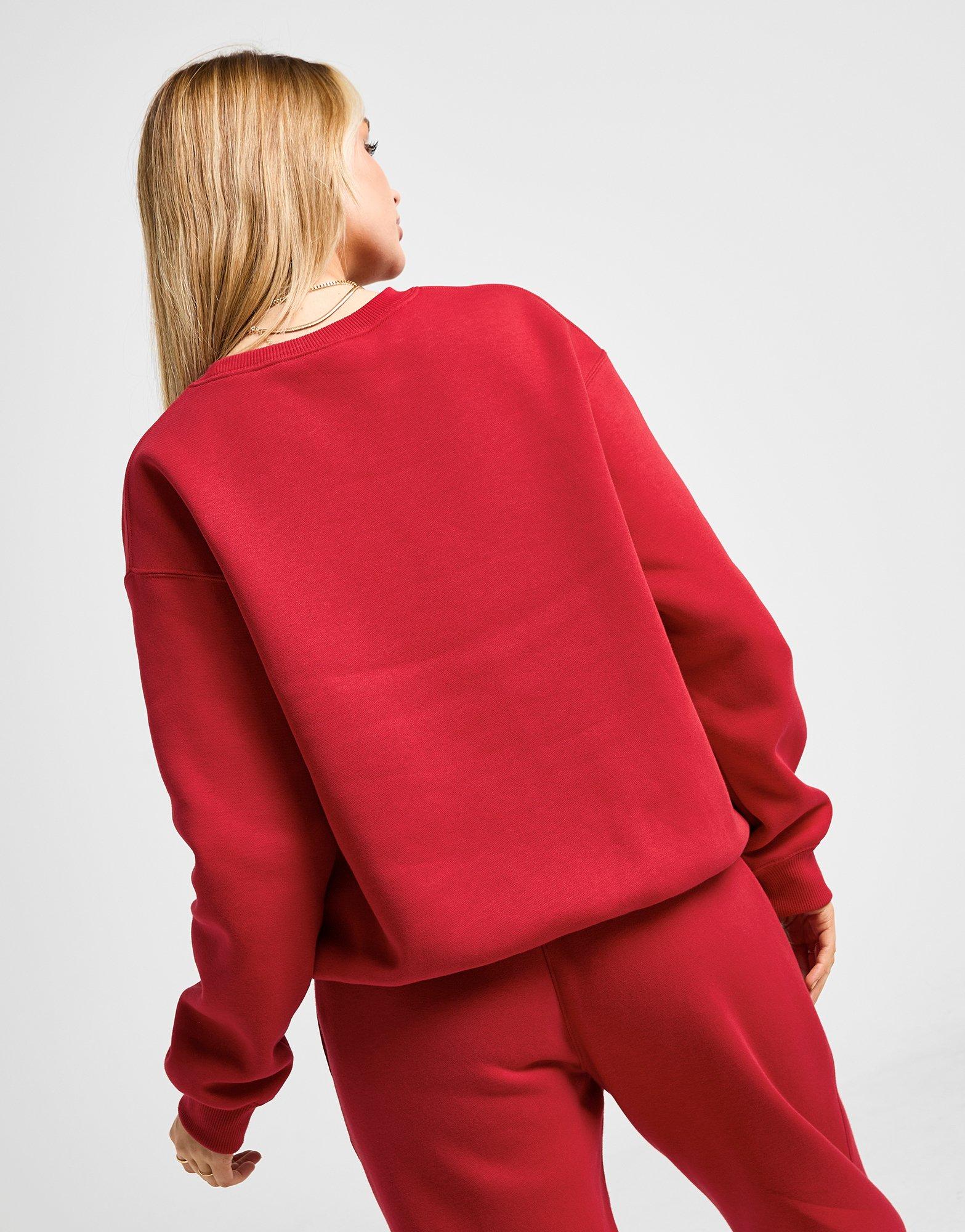 Női pulóver PULÓVER W JORDAN BRKLN FLC CREW 24 FV7074-687 Piros