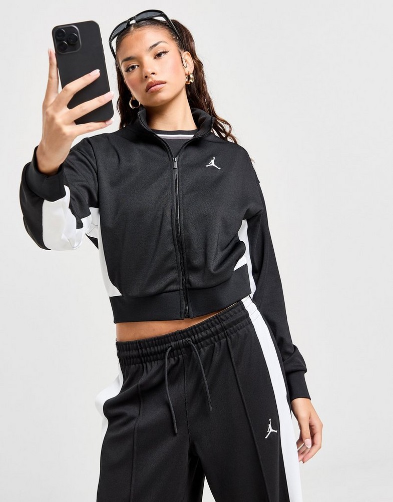 Жіночі кофти КОФТА НА БЛИСКАВЦІ W JORDAN KNIT JACKET CORE  FV7104-010 Чорний