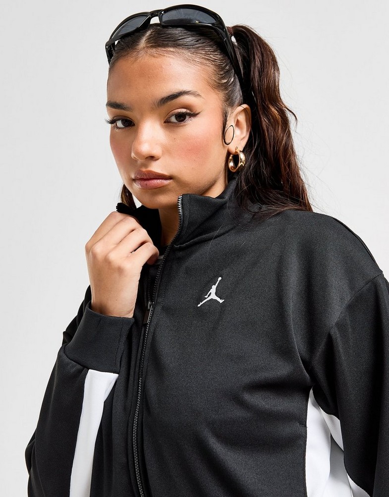 Жіночі кофти КОФТА НА БЛИСКАВЦІ W JORDAN KNIT JACKET CORE  FV7104-010 Чорний