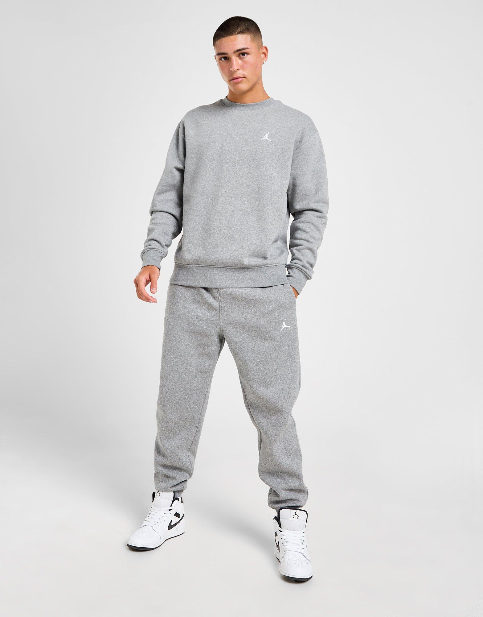 Férfi pulóverek PULÓVER M JORDAN BRKLN FLC CREW FV7293-091 Szürke