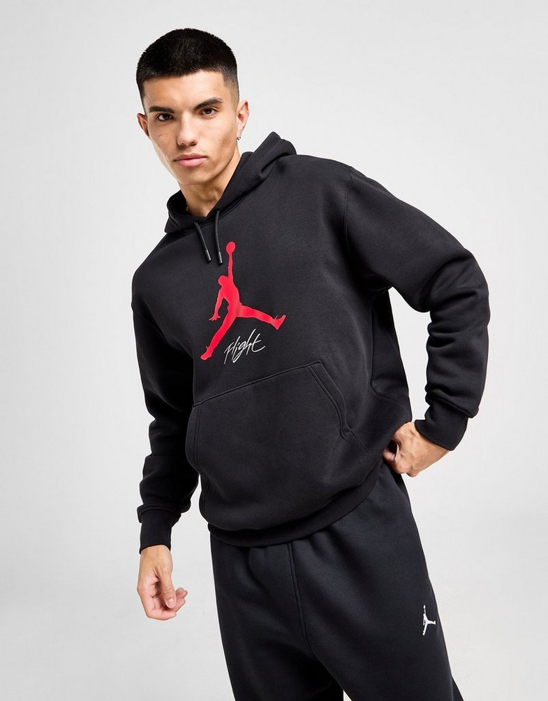 Pánska mikina MIKINA S KAPUCŇOU JORDAN ESS FLC BASELINE HOODIE FD7545-013 Čierna