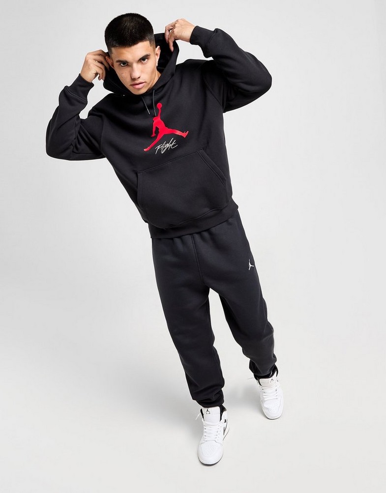 Pánska mikina MIKINA S KAPUCŇOU JORDAN ESS FLC BASELINE HOODIE FD7545-013 Čierna