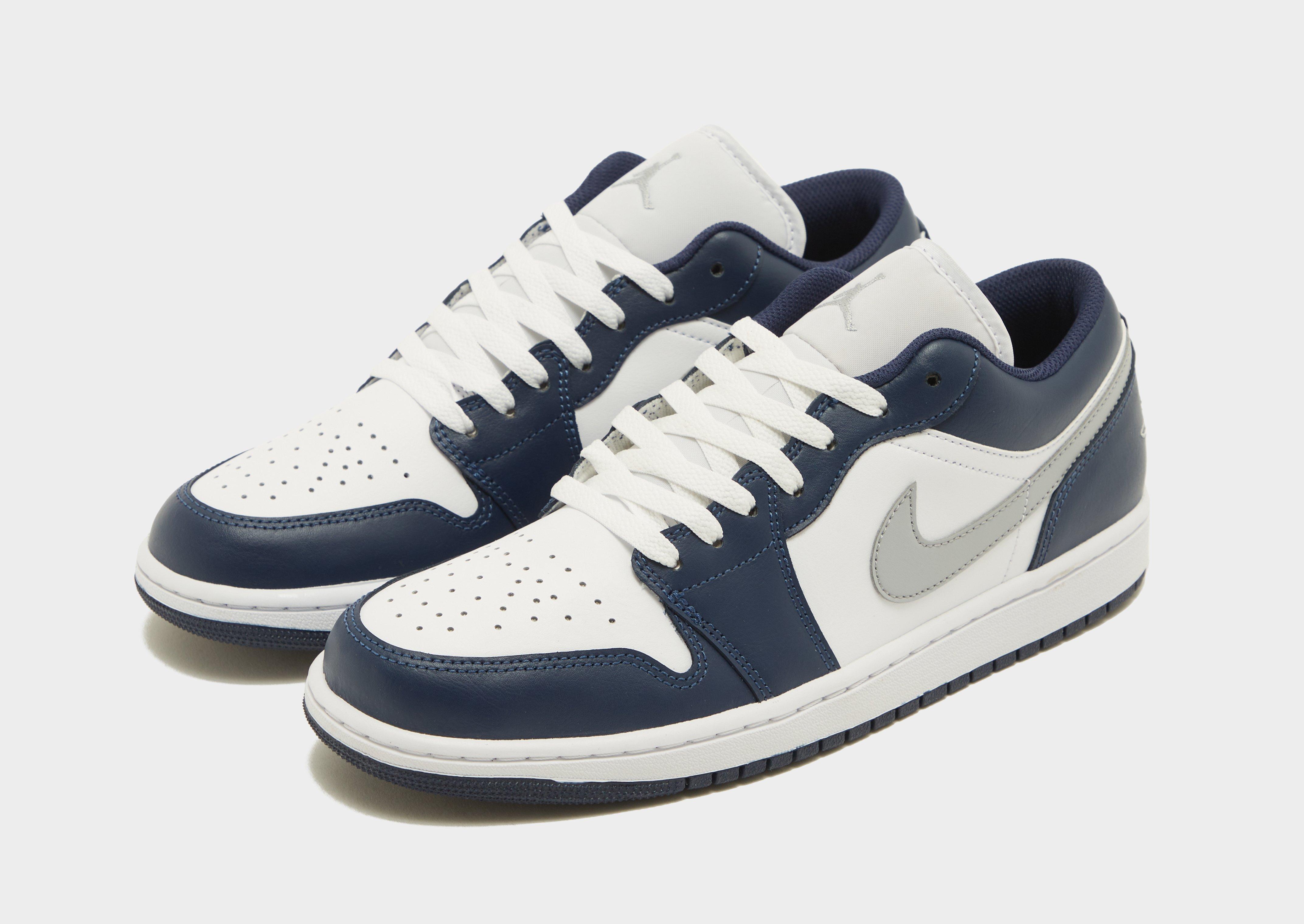 Buty sneakersy męskie AIR JORDAN 1 LOW  553558-141 Granatowy