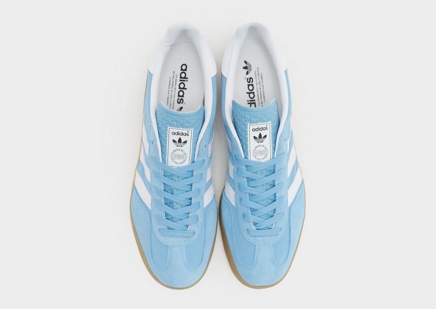 Adidași pentru bărbați ADIDAS GAZELLE INDOOR L'BL/WH IH3823 Albastru