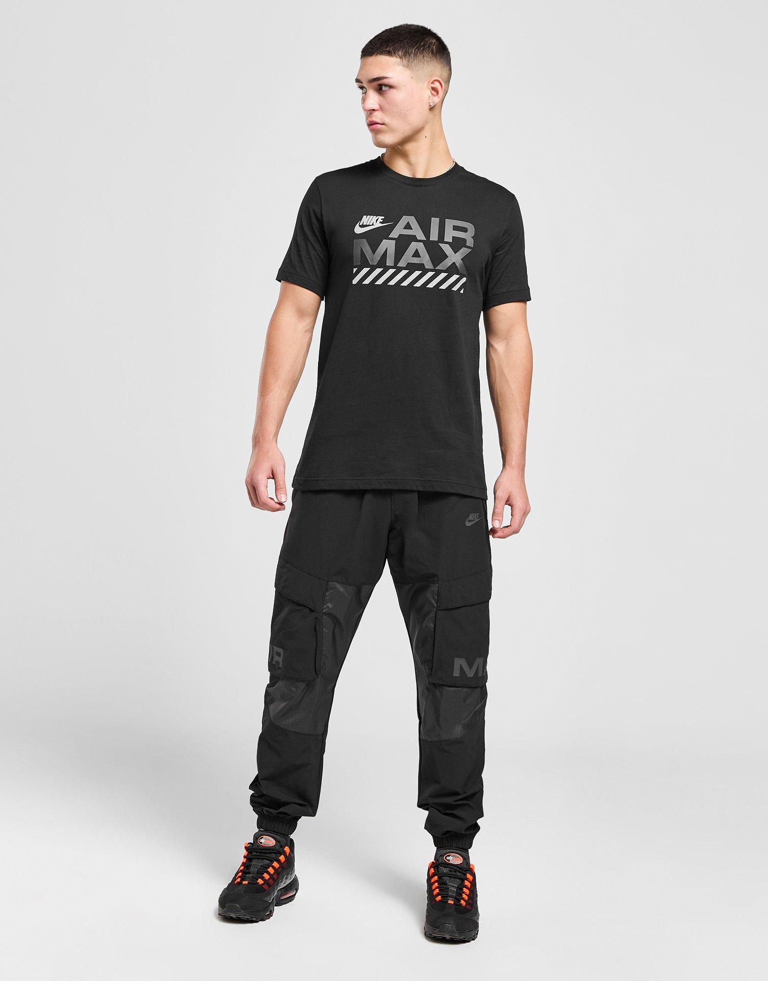 Koszulka, t-shirt męski NIKE T-SHIRT M NSW AIR MAX SS TEE HF6597-010 Czarny