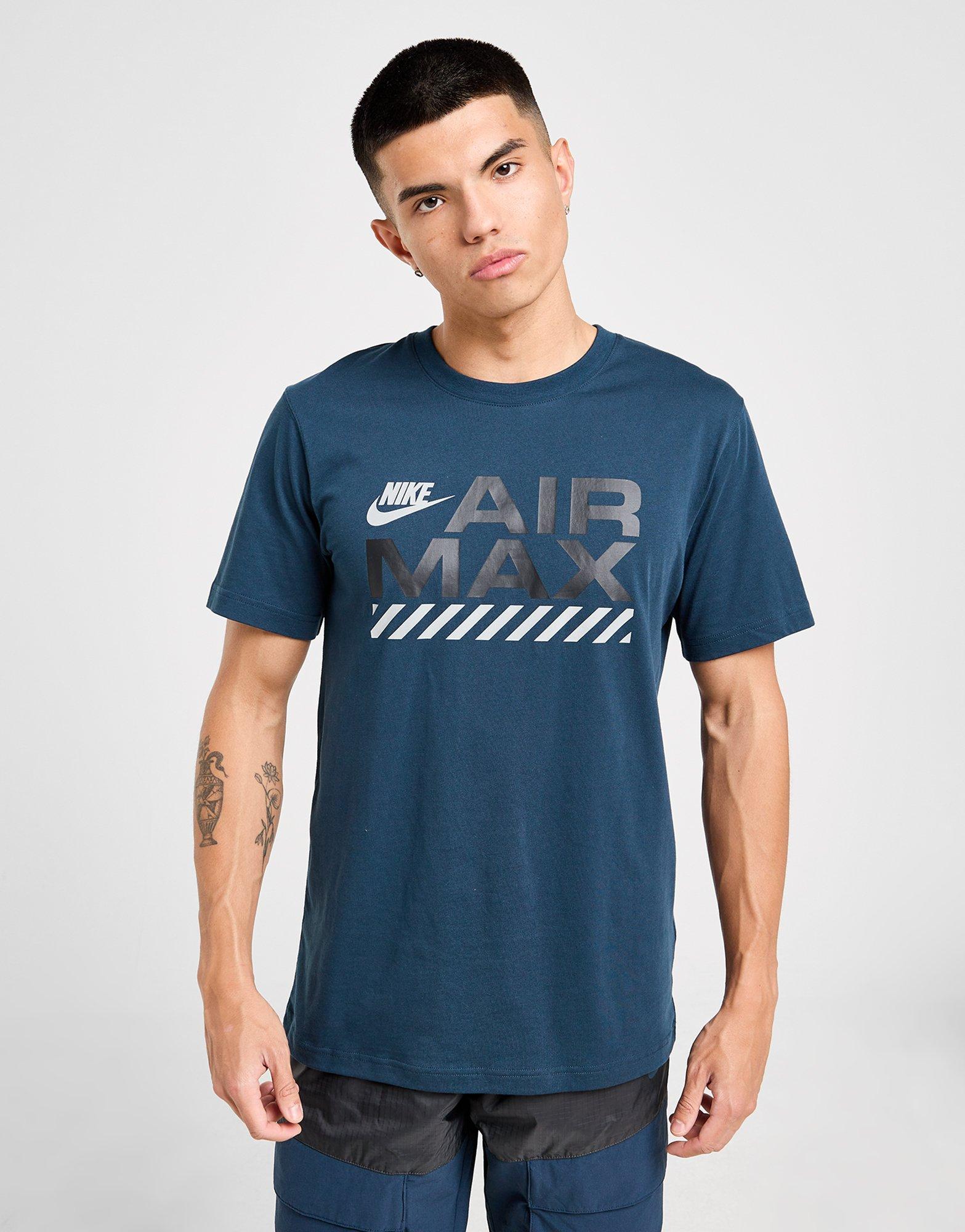 Vyriški marškiniai NIKE MARŠKINĖLIAI M NSW AIR MAX SS TEE HF6597-478 Tamsiai mėlyna