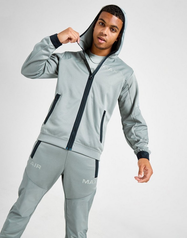 Férfi pulóverek NIKE PULÓVER KAPUCNIS M NSW AIR MAX PK FZ HOODIE SWEATSHIRT HF6598-053 Szürke