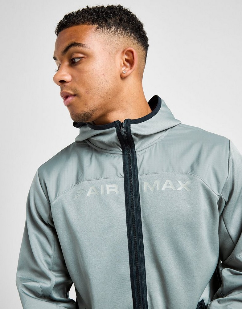 Férfi pulóverek NIKE PULÓVER KAPUCNIS M NSW AIR MAX PK FZ HOODIE SWEATSHIRT HF6598-053 Szürke