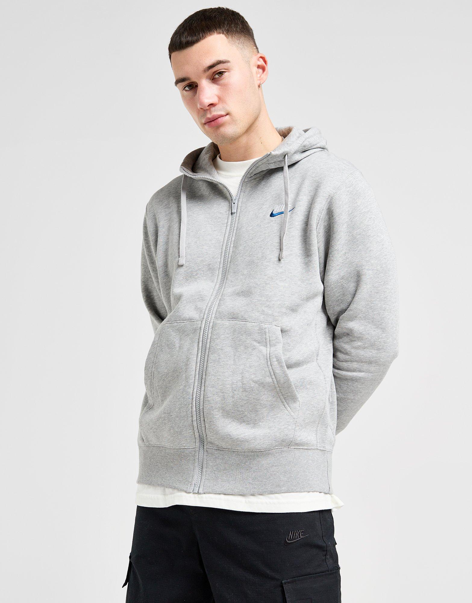 Vyriškas džemperis NIKE DŽEMPERIS UŽSEGAMAS SU GOBTUVU M NSW CLUB DQ8384-066 Pilka