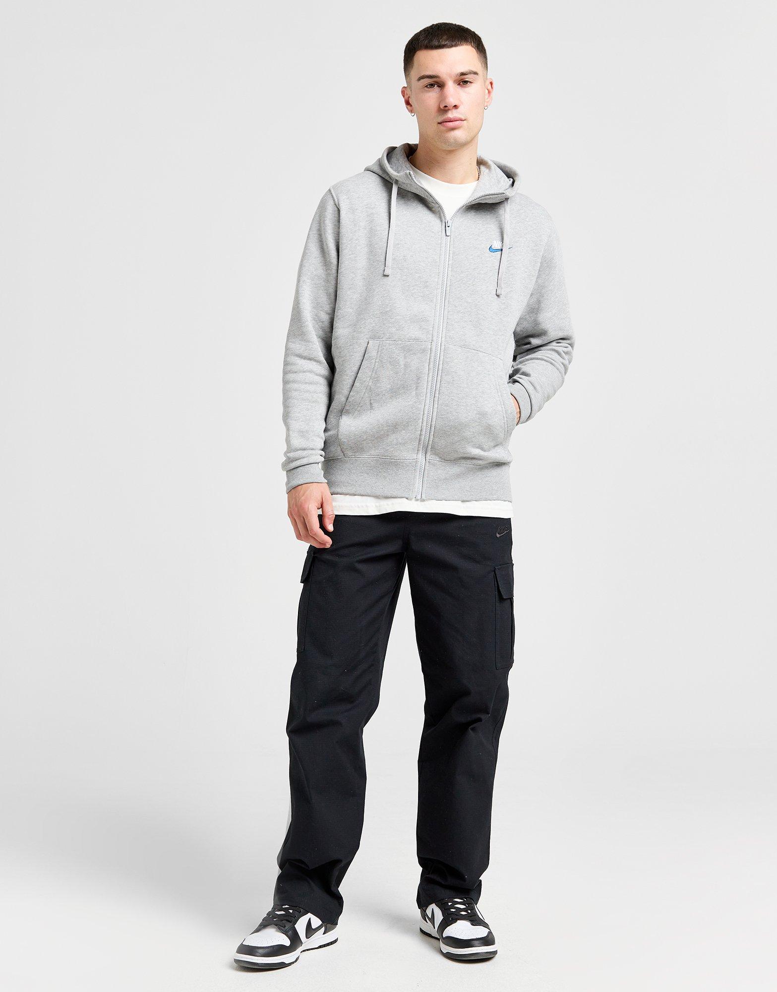 Vyriškas džemperis NIKE DŽEMPERIS UŽSEGAMAS SU GOBTUVU M NSW CLUB DQ8384-066 Pilka