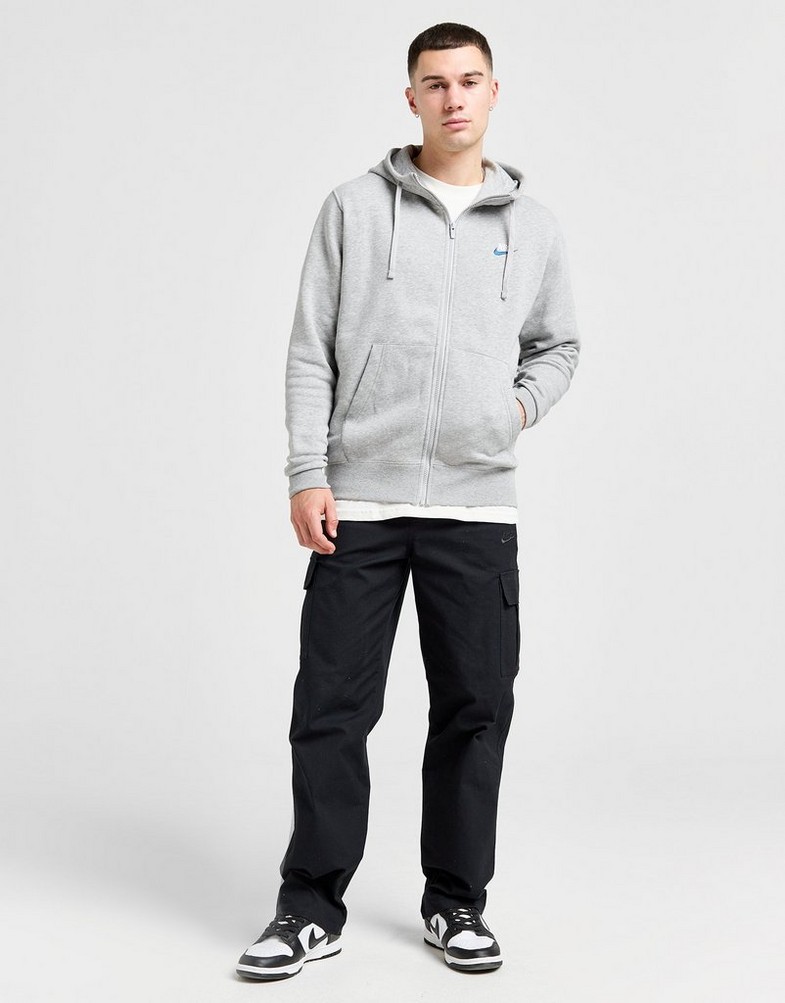 Чоловічі кофти NIKE КОФТА НА БЛИСКАВЦІ З КАПЮШОНОМ M NSW CLUB DQ8384-066 Сірий