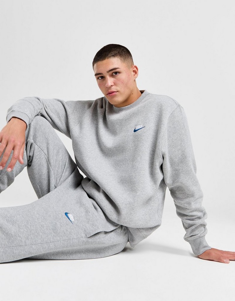 Чоловічі кофти NIKE КОФТА M NSW CLUB DT CREW BB DQ8383-066 Сірий